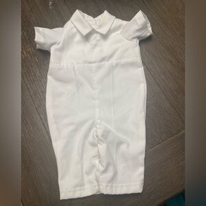 Baby Joy Christening Boy Outfit Romper short sleeve pants 3 months